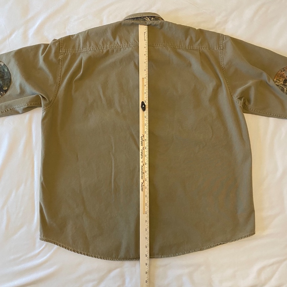 Cabela's Mens Hunting Shirt Button Down Long Sleeve Camo Elbow Sleeves Size XL - Picture 6 of 11